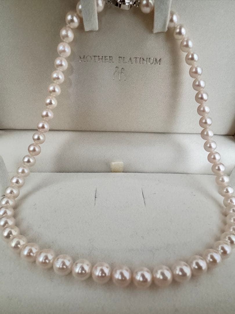 アコヤパール　ネックレス　約7.5mm silver 本真珠