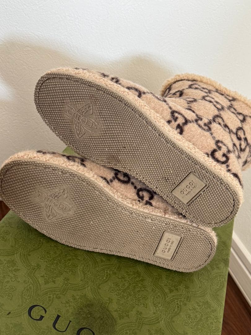 GUCCI GG柄 ホースビットウール アンクルブーツ 34