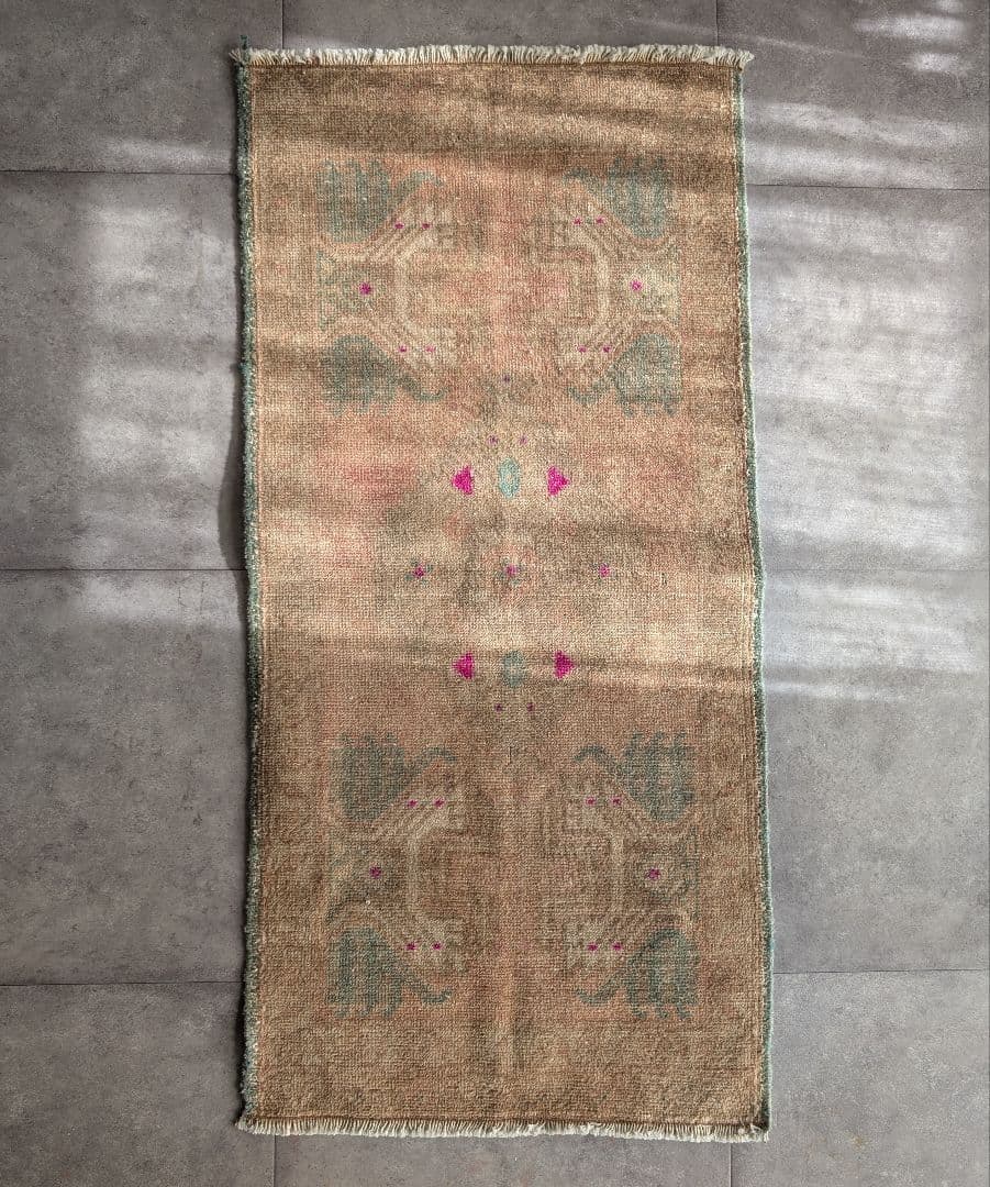 ヴィンテージラグ　トライバル　トルコ　マット turkish rug
