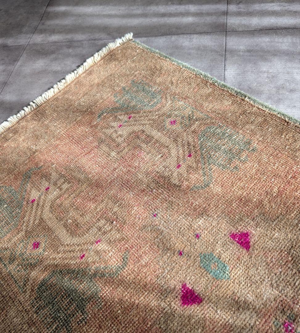 ヴィンテージラグ　トライバル　トルコ　マット turkish rug