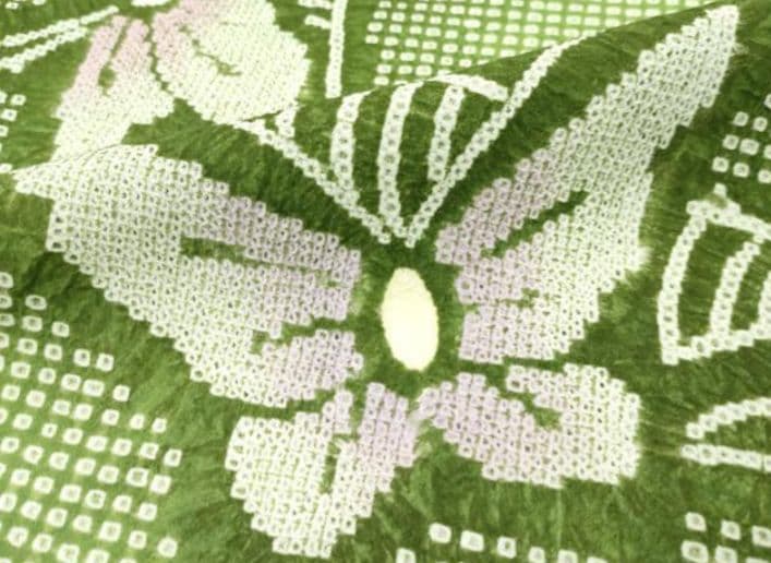 有松鳴海絞り反物（湯のし、色止め済）