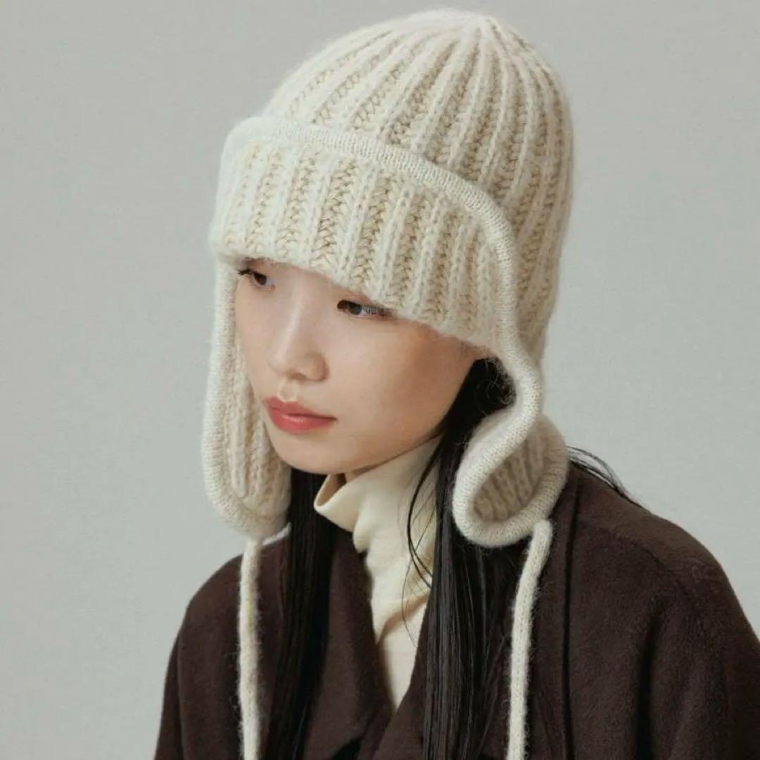 ADAM ET ROPÉ HOMME EX EARMUFF RIB HAT