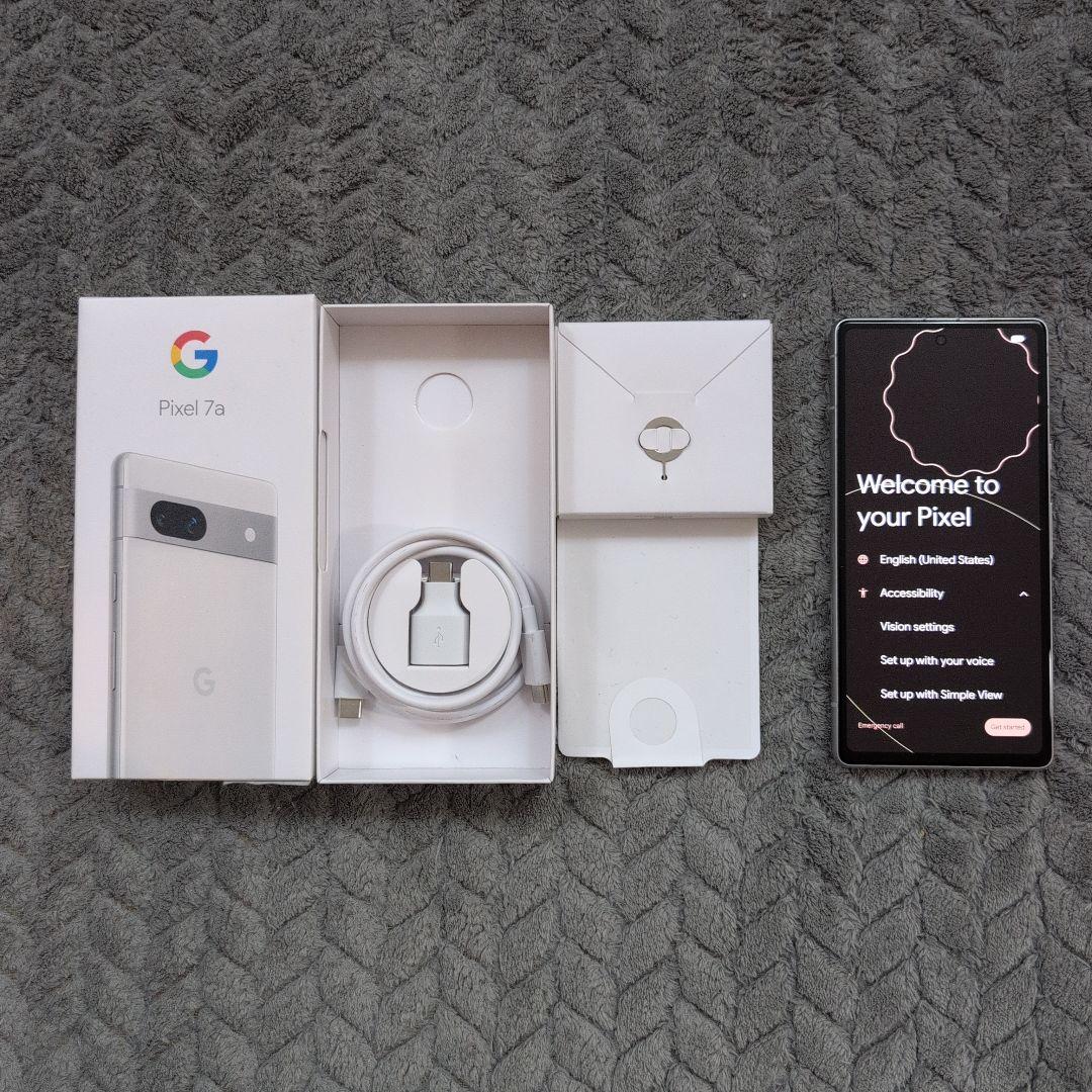 [バッテリー交換済み]　Google Pixel 7a ホワイト128G