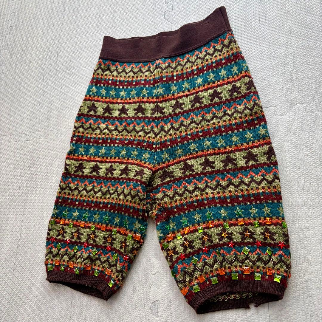 Jean Paul Gaultier サルエルパンツ 総柄 マルチ スタッズ