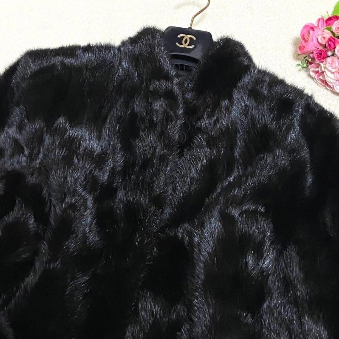 【大きいサイズ】 ミンク 本毛皮 コート サイズ2XL相当 毛並み◎