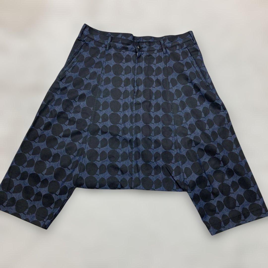 未使用級 希少Lサイズ ブラックコムデギャルソン サルエルパンツ 総柄 水玉