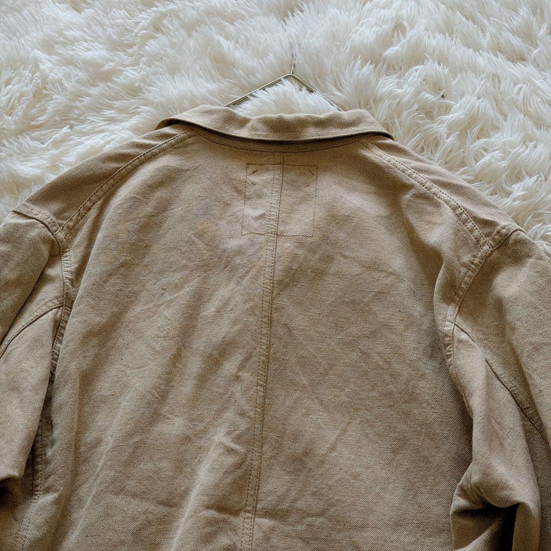 AUBERGE リネン混 カバーオール ワークジャケット 42サイズ ベージュ