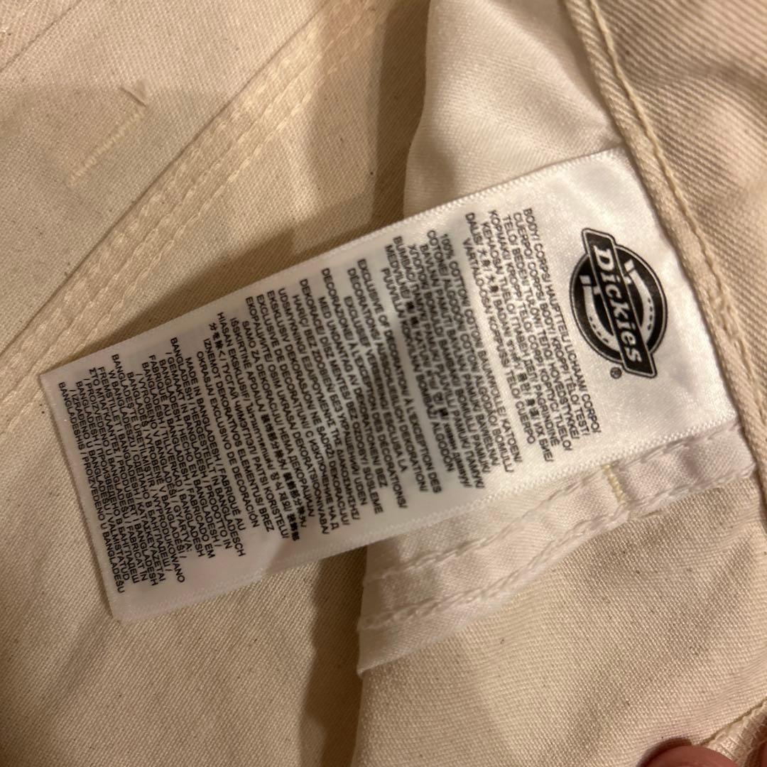 新品　Dickies 生成り　ホワイト　ペインターパンツ　34×32
