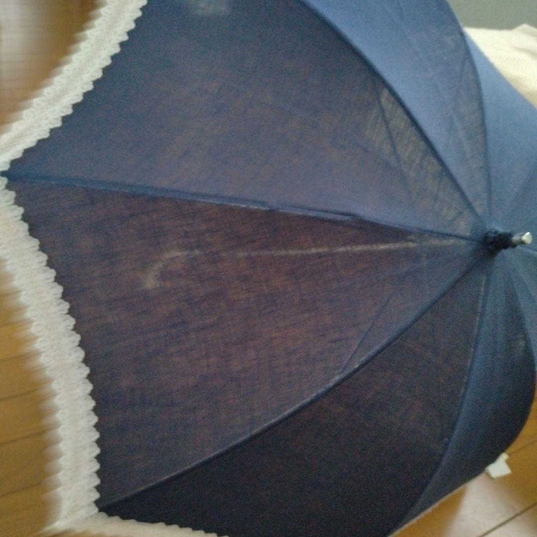 近沢レース ネイビー レース傘 47cm