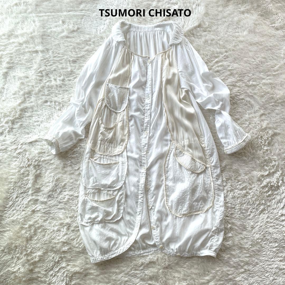 極美品✨ツモリチサト　ワンピース　レース　フリル　ギャザー　水玉　デザイナーズ