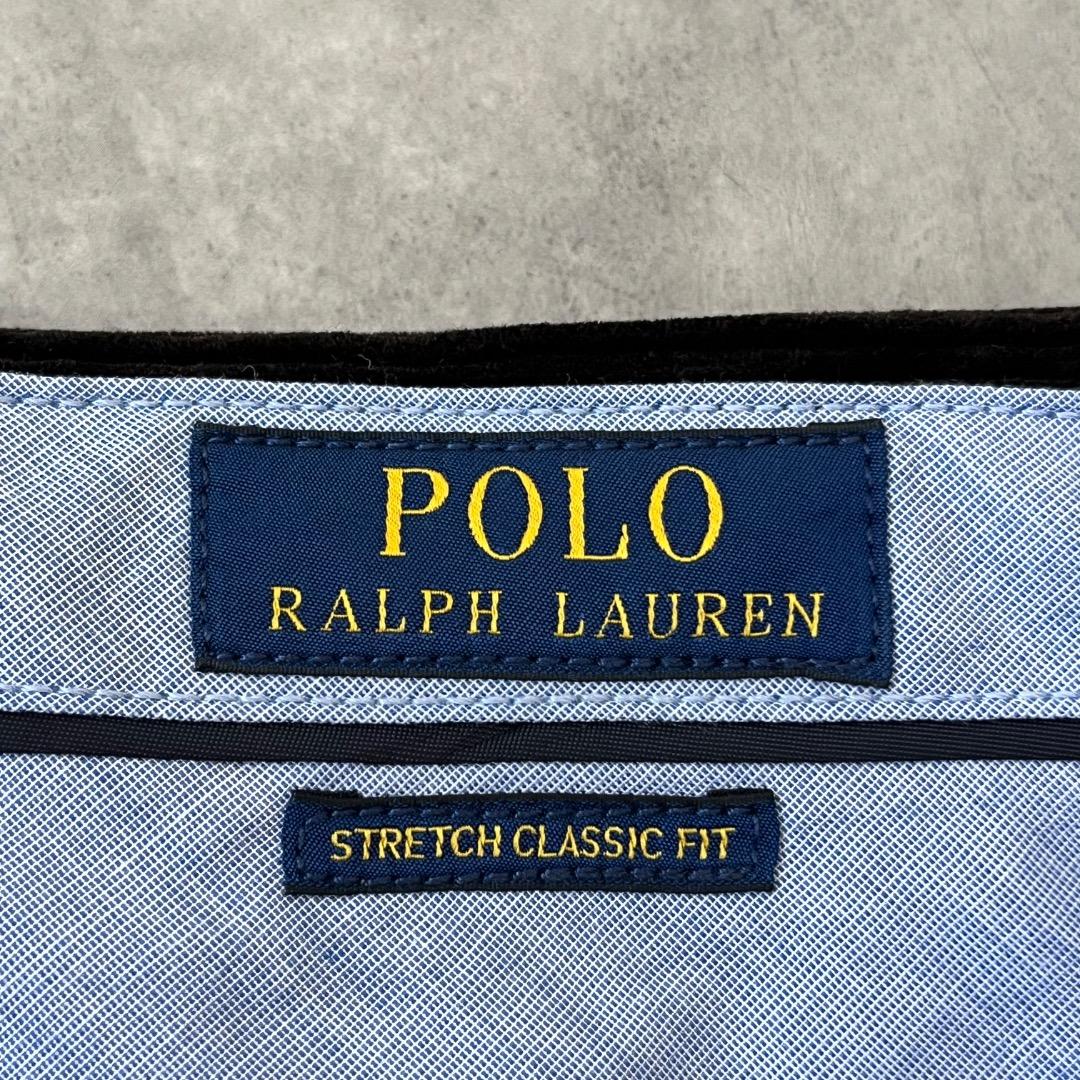 ポロ ラルフローレン W36 ポロチノ コーデュロイ 古着 茶 16164