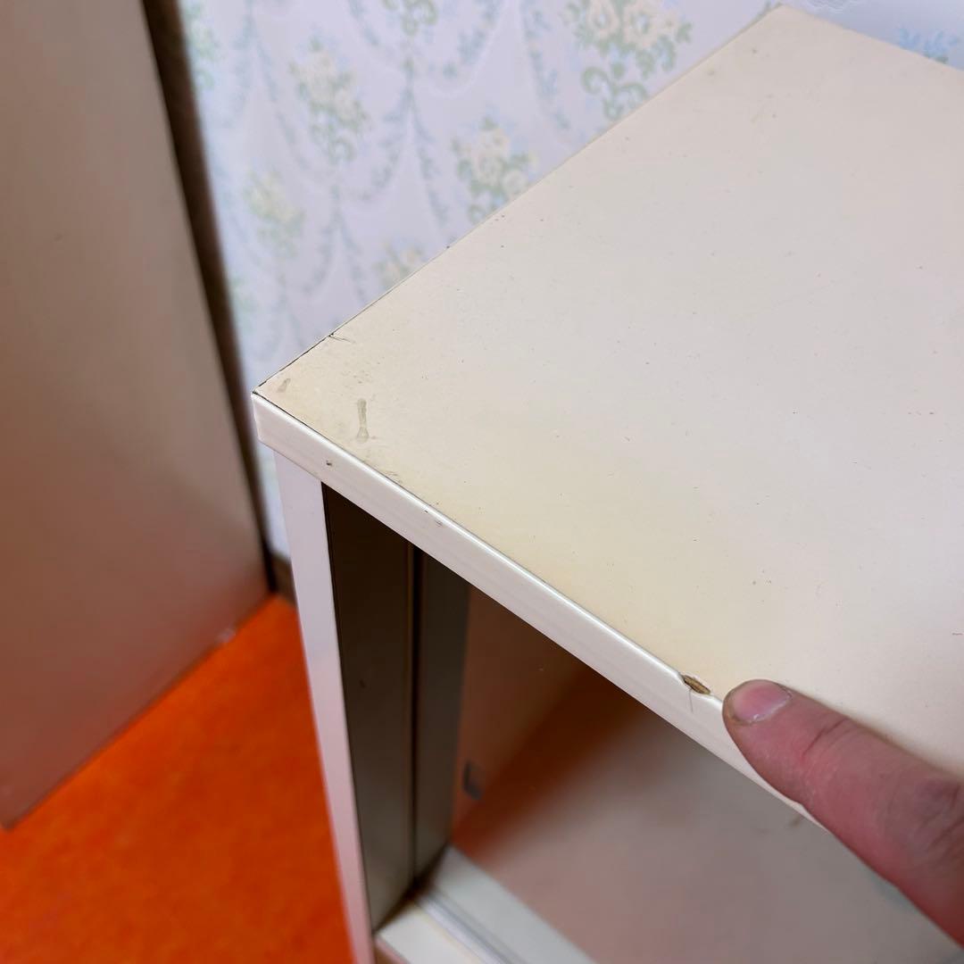 【新生活に】 昭和レトロ 食器棚 オレンジ