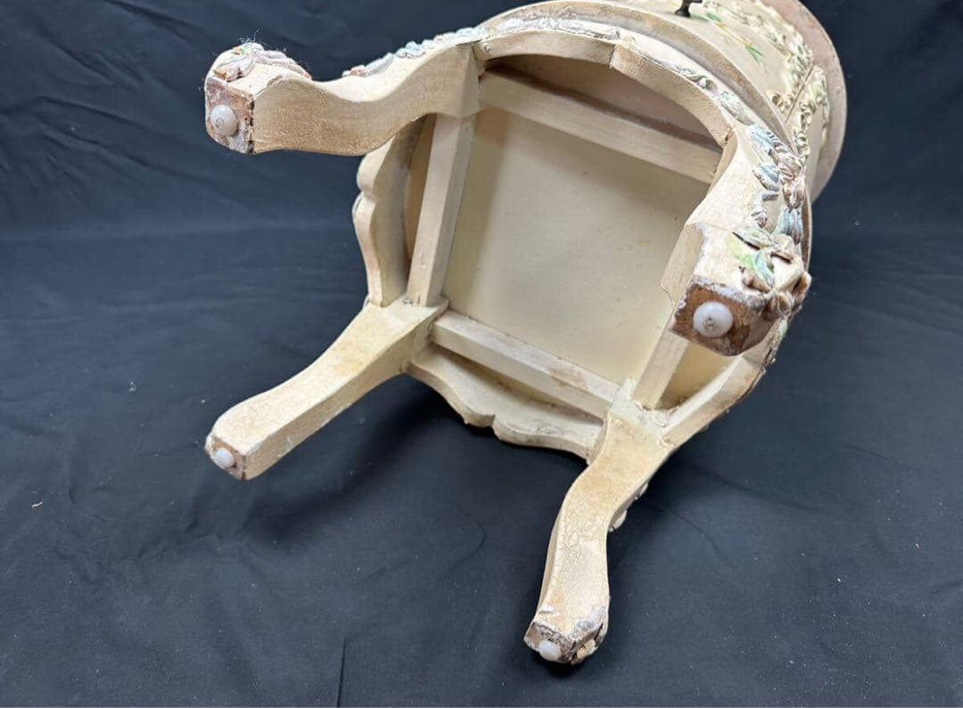 ロココ調 イタリア コンソールチェスト サイドテーブル 飾り台 家具 中古 猫足