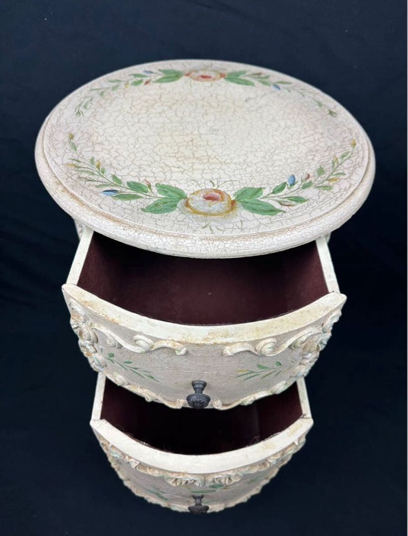 ロココ調 イタリア コンソールチェスト サイドテーブル 飾り台 家具 中古 猫足