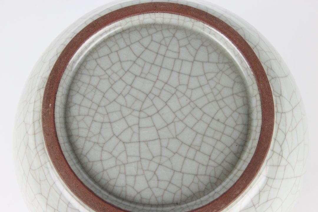 日本美術　藤田和廣作　青磁花瓶　共箱　未使用　陶芸工房「久玲居」 ED11-19