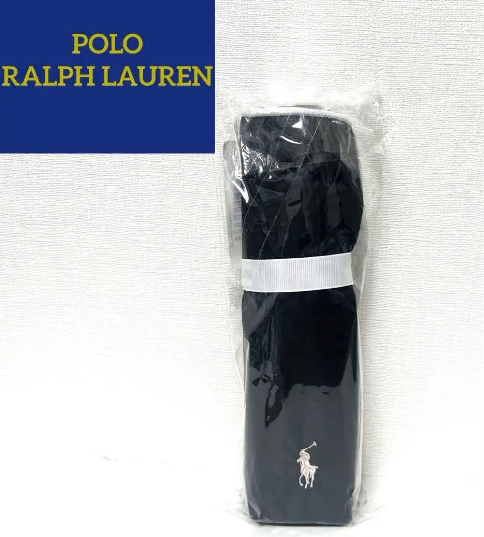 新品 ポロラルフローレン　折りたたみ　折り畳み　日傘 晴雨兼用　ブラック　黒