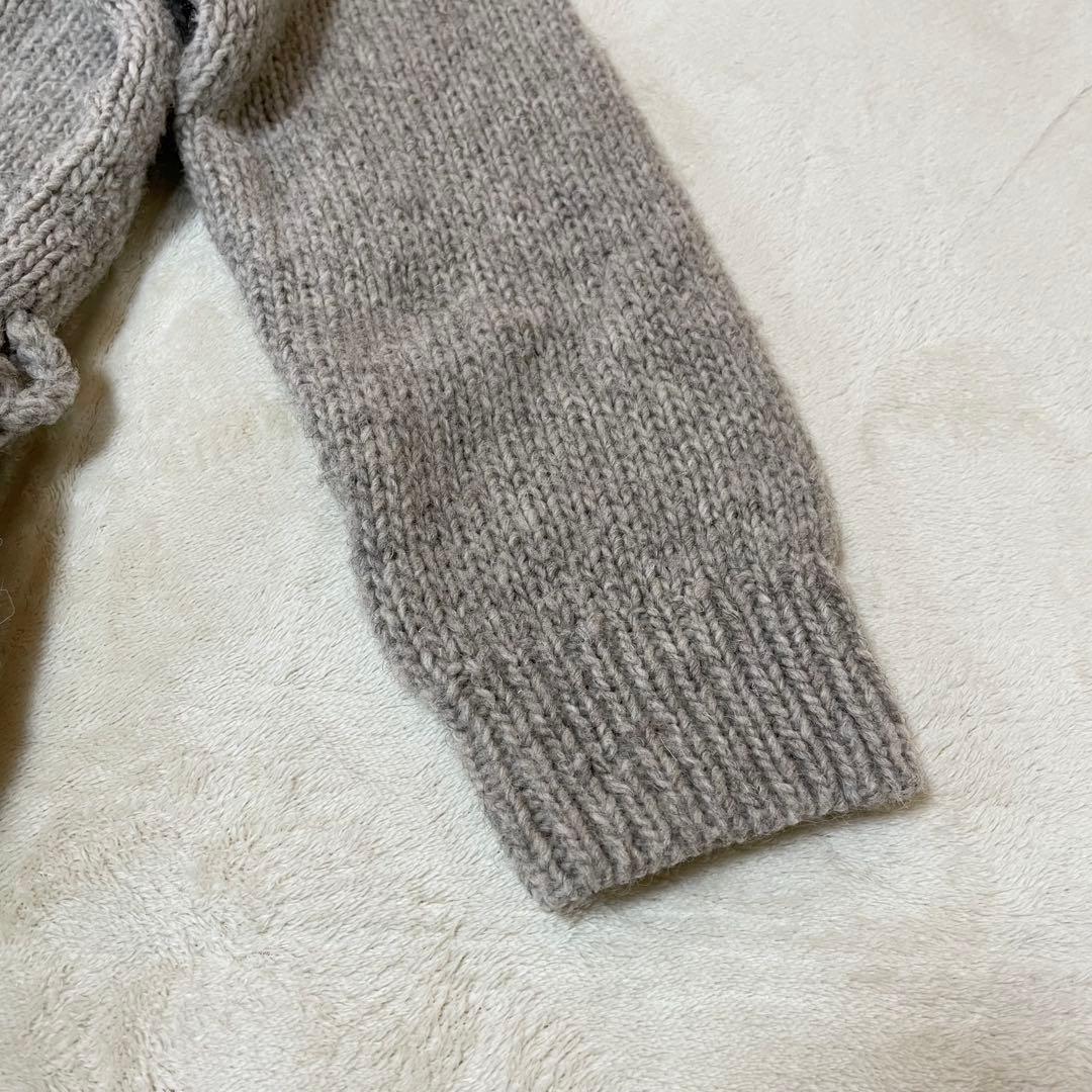 かぐれ　ロングカーディガン　ニットコート　ガウン　ウール　ペルー