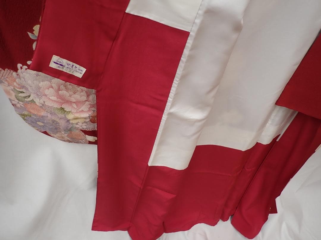 秀品 やまと謹製 正絹 振袖 袋帯 帯地 帯揚げ 全4点セット 身丈156cm