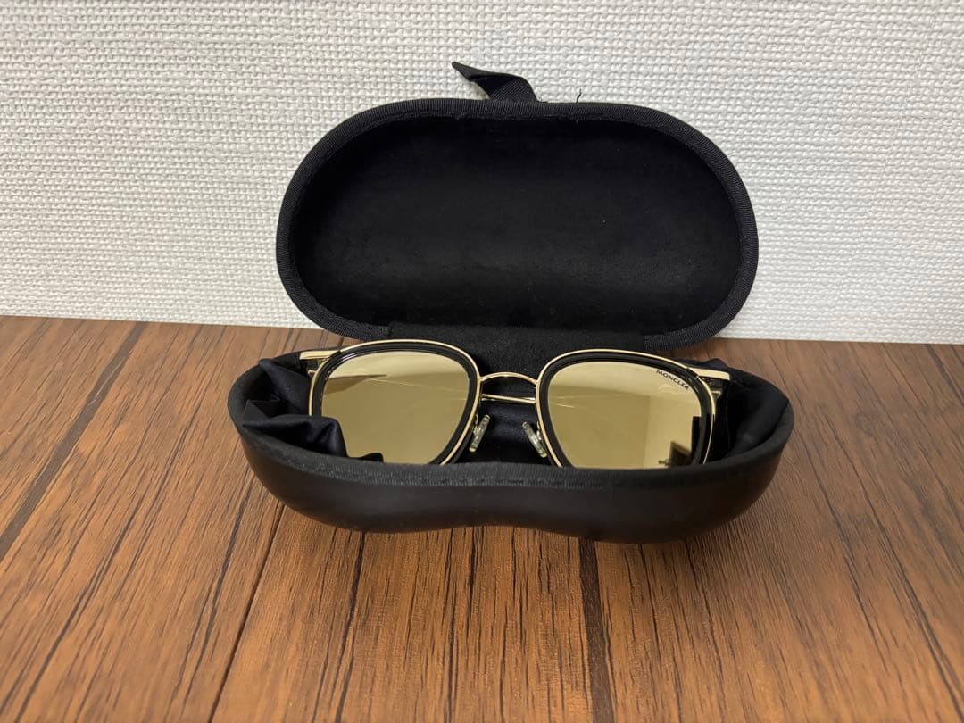 MONCLER GP×プラスチック サングラス ブラック×ゴールド ＡＢランク
