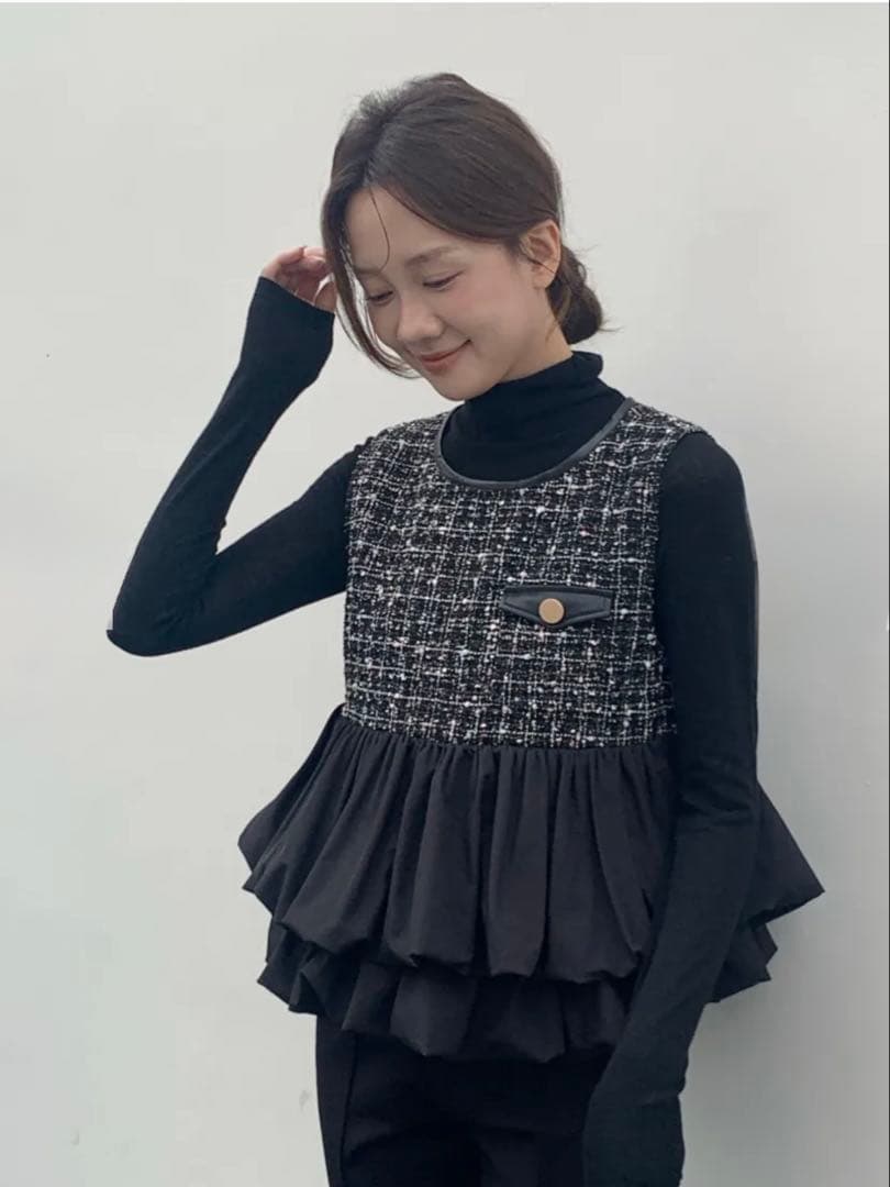 BIRTHDAY BASH ツイードドッキングトップス