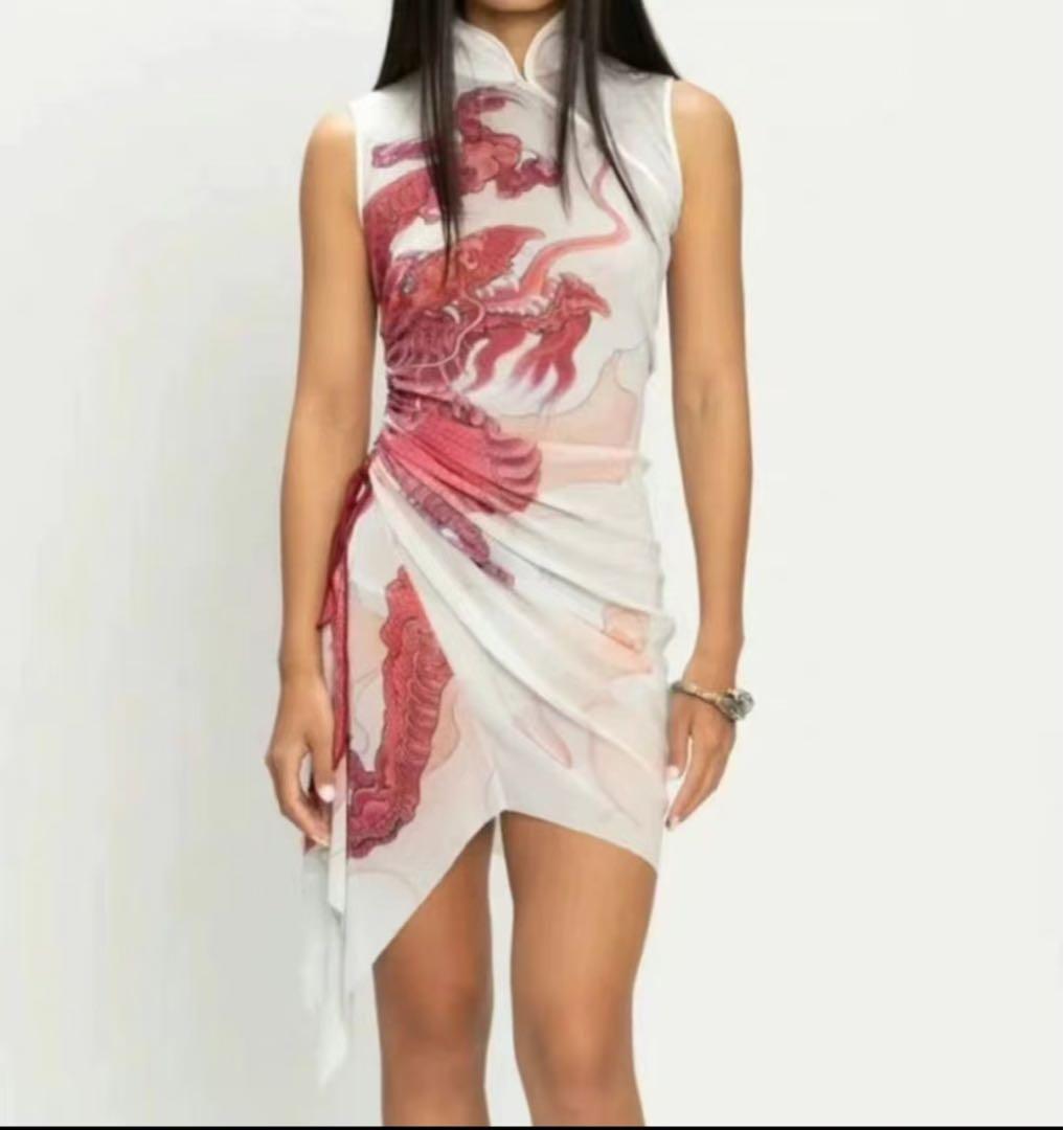 VIVIENNE TAM ドラゴン柄チャイナドレス　s