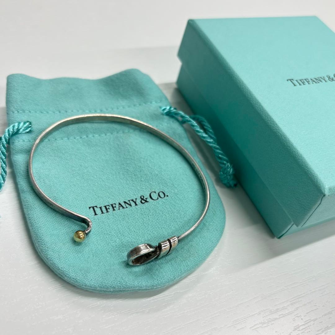 ◎ティファニー SV925 K18 ラブノット フック＆アイ ブレスレット