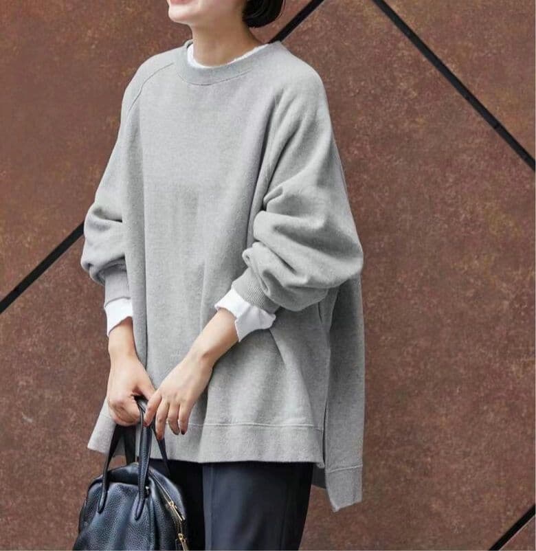 新品未使用 FRAMeWORKラグランポンチョスエット グレー