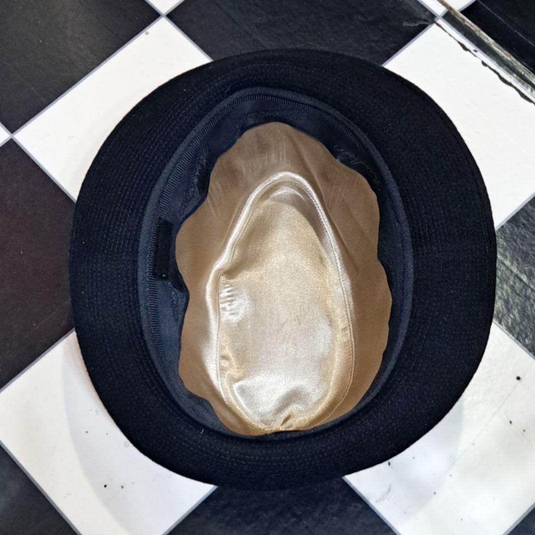 大きなサイズ！　Borsalino アンゴラ　ラビットファー　フェルトハット　黒