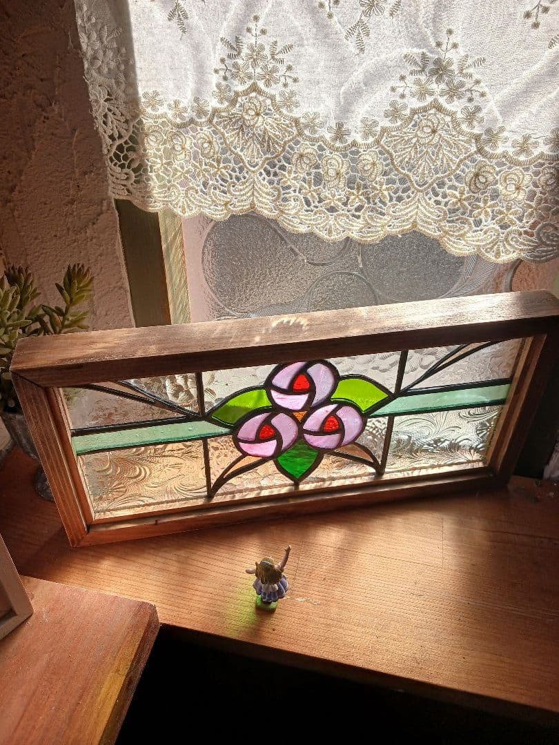 ステンドグラス　薔薇のブーケ