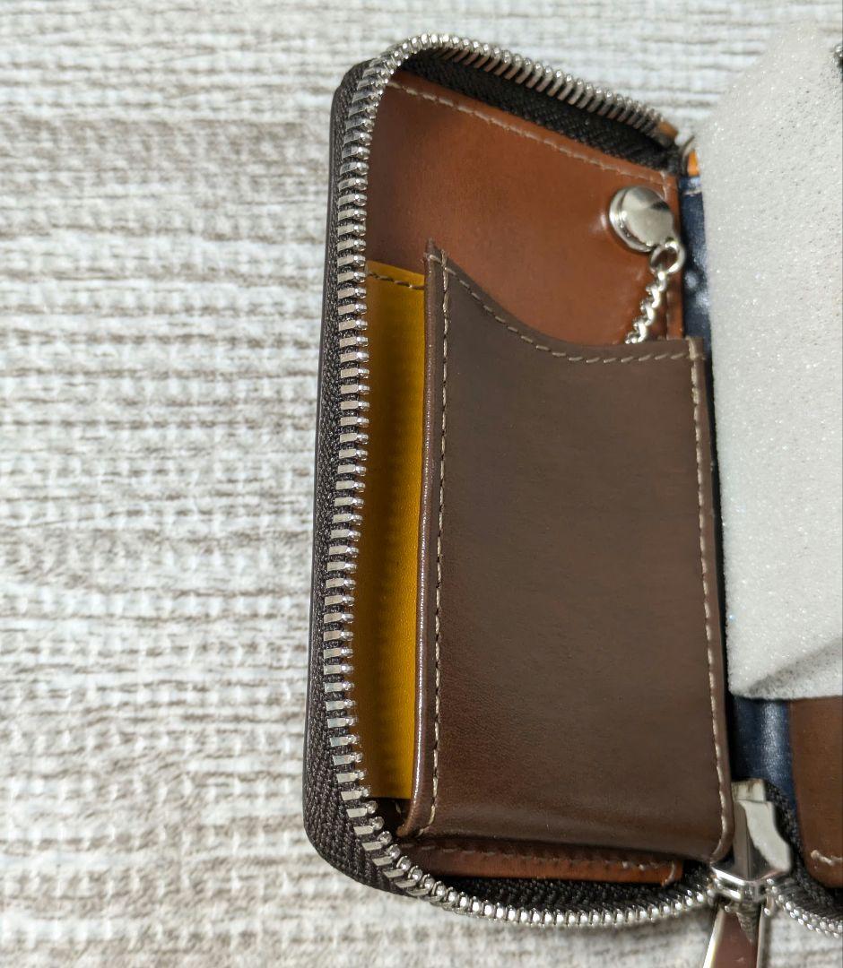 TAKEO KIKUCHI オレンジ レザー キーケース