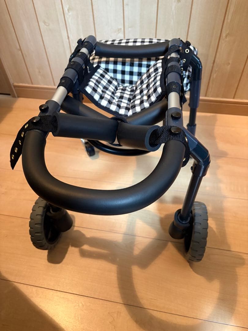 犬用車いす チェック柄