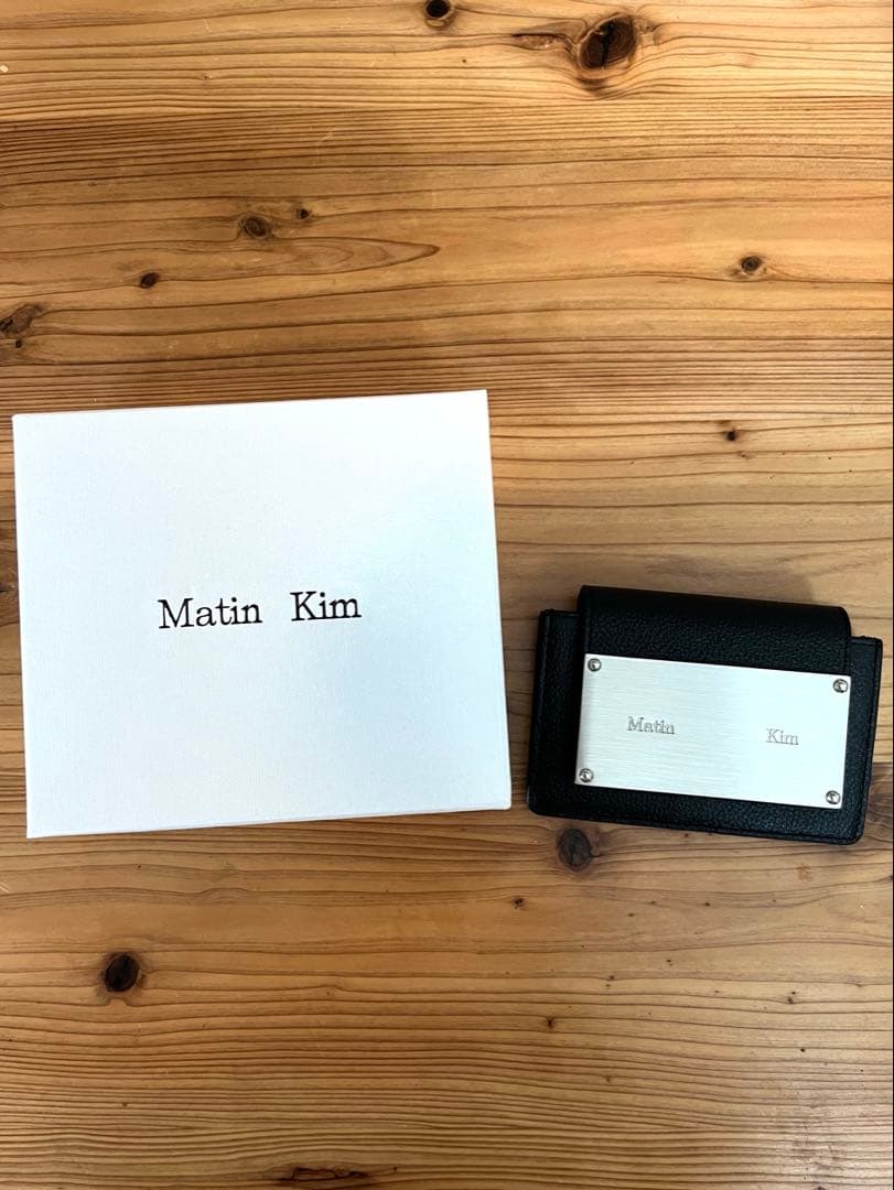 Matin Kim マーティンキム カードケース 名刺 ミニ財布 ブラック 黒
