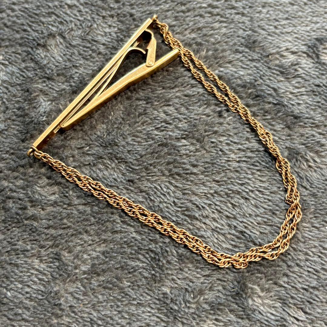 貴金属★18K★チェーン付きネクタイピン★