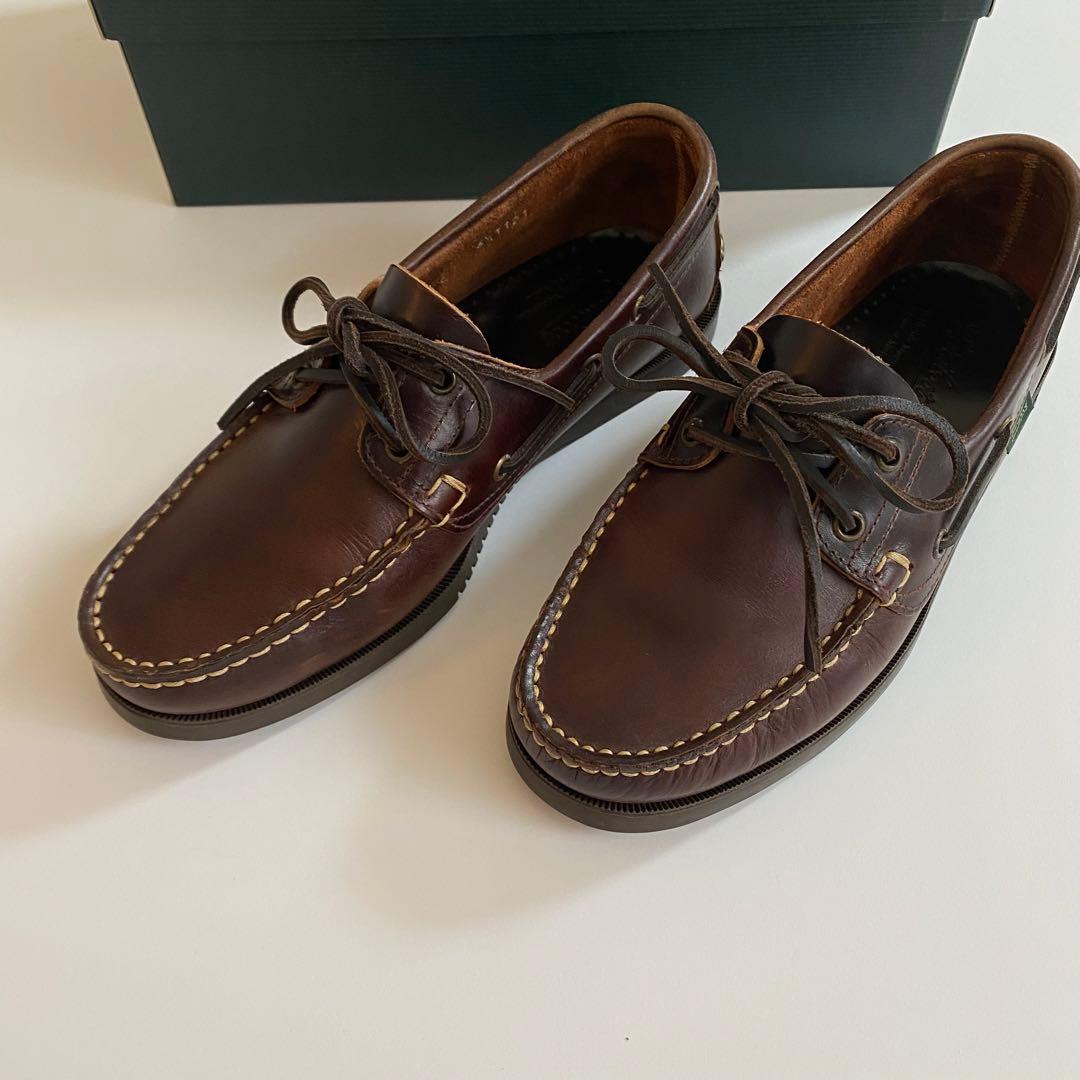 美品 paraboot birth マロン 6H デッキシューズ バース