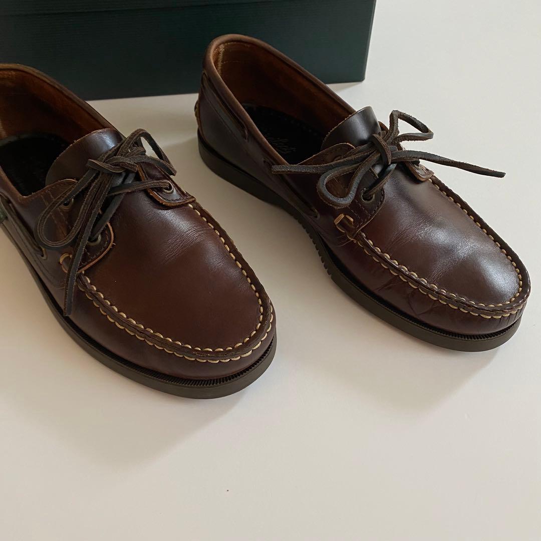 美品 paraboot birth マロン 6H デッキシューズ バース