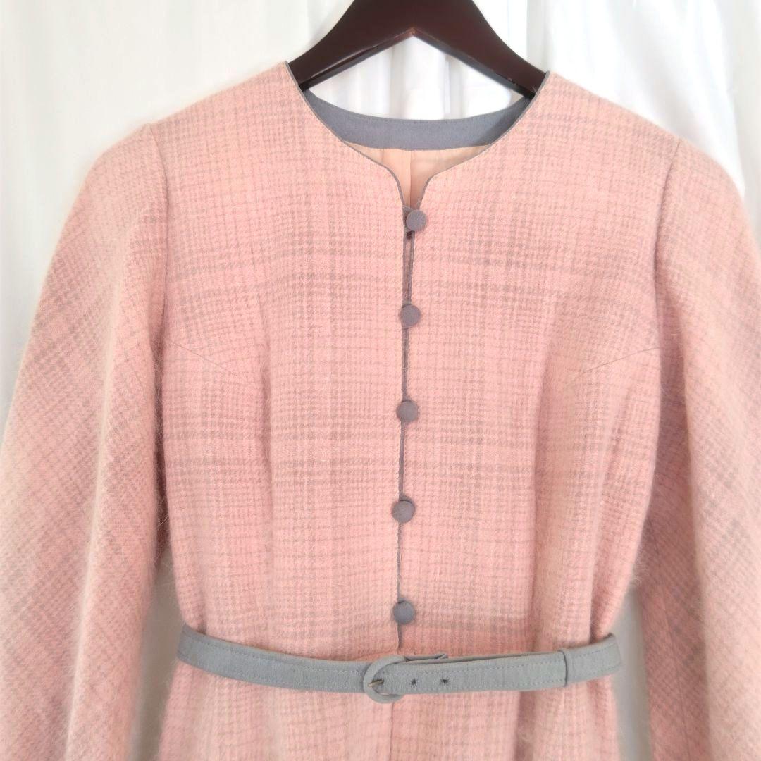 昭和レトロワンピース　1点もの　L～LL　オーダーメイド　ウール　アンゴラ