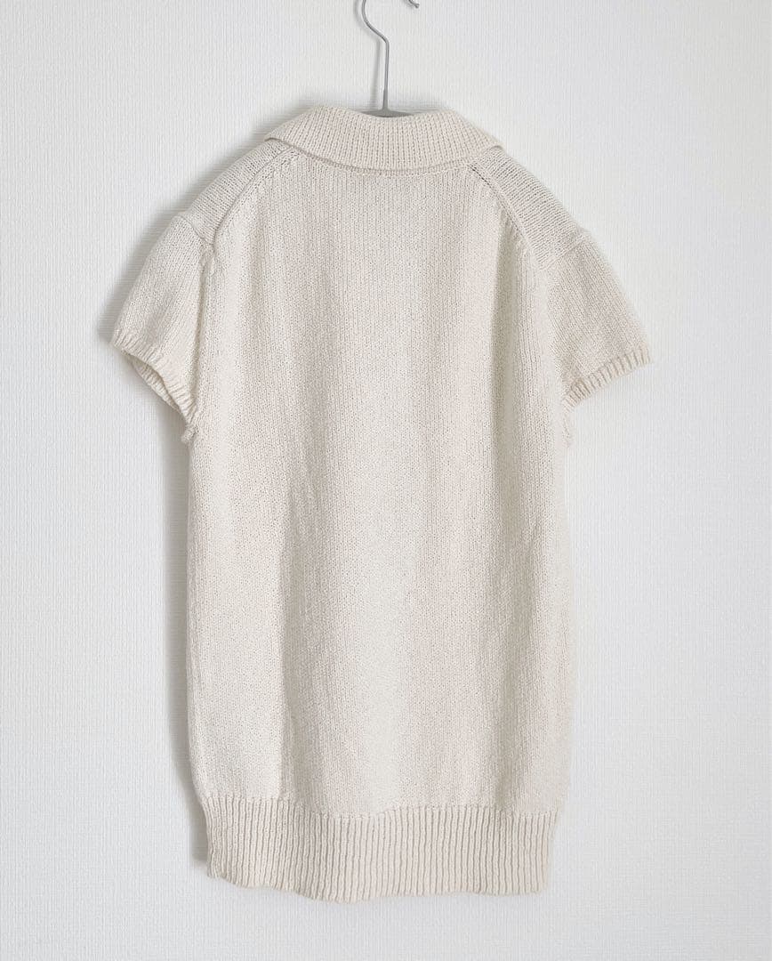 Theory セオリー　キャップスリーブ ニットポロシャツ