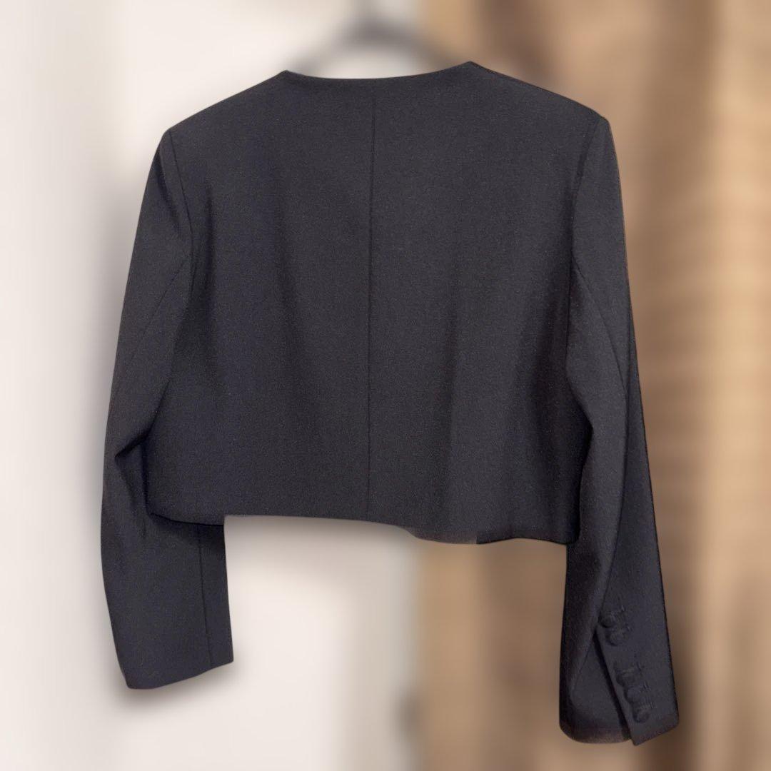 AMERI OTONA MUSE CURVE HEART JACKET ブラック