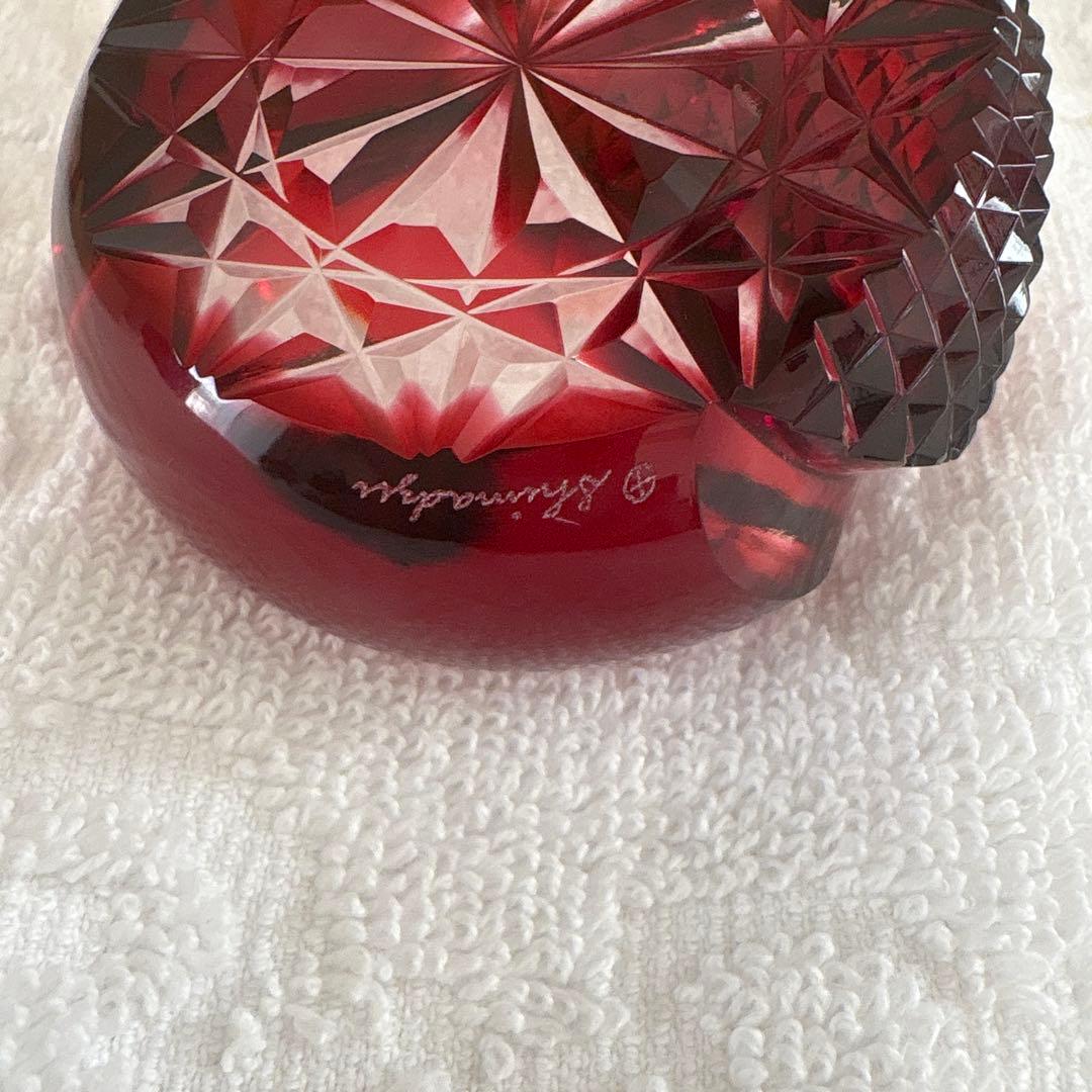 島津薩摩切子　ペーパーウエイト　薩摩の雫