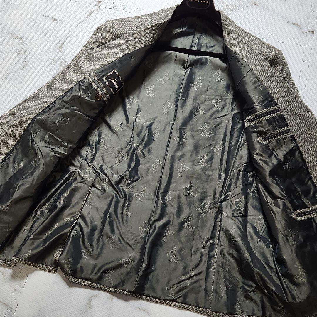 極美品✨XXXL相当 ブリオーニ テーラードジャケット 最高級 カシミヤ シルク