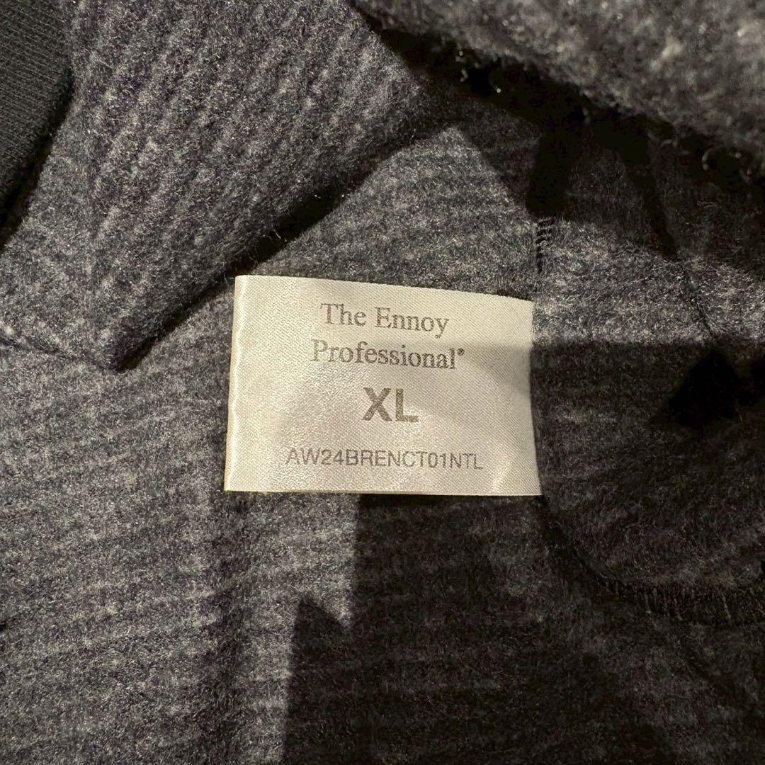 【XL】ENNOY BORDER CREW NECK SWEAT