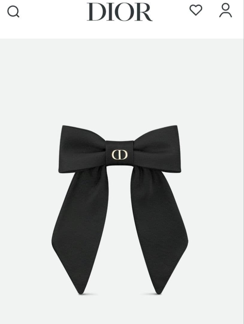 新品 ラッピング Dior Twist リボンバレッタ ブラック バレッタ