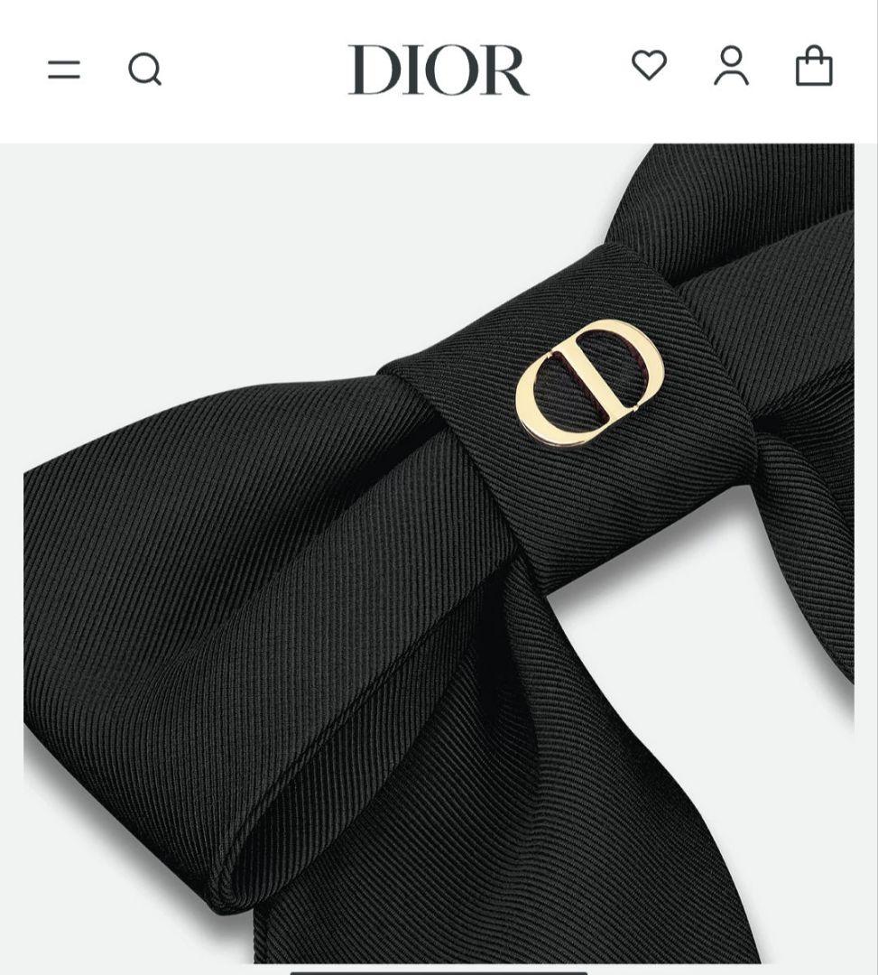 新品 ラッピング Dior Twist リボンバレッタ ブラック バレッタ