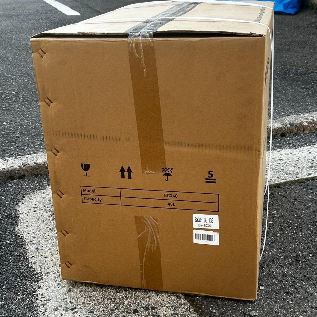 ポータブル冷蔵庫 40L グレー 新品未開封 車載冷蔵庫 アウトドア キャンプ