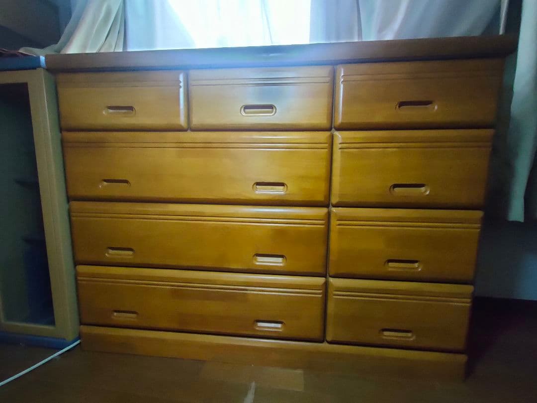 たのメル便　木製 チェスト　幅120cm　付き　スライドレール　お写真より明るめ