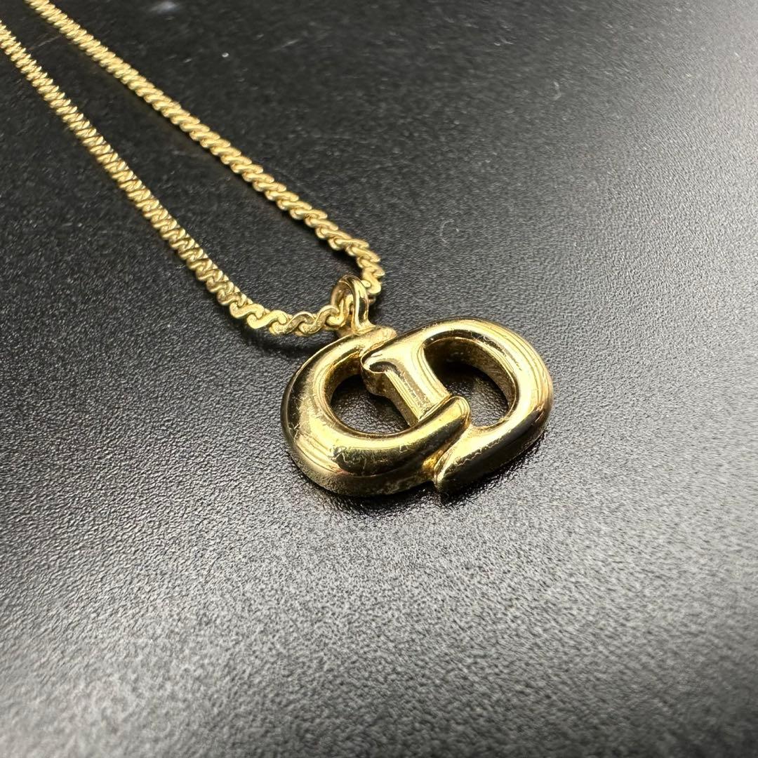 極美品✨　Dior　ネックレス　CD ロゴ　ラインストーン　希少　刻印　1563