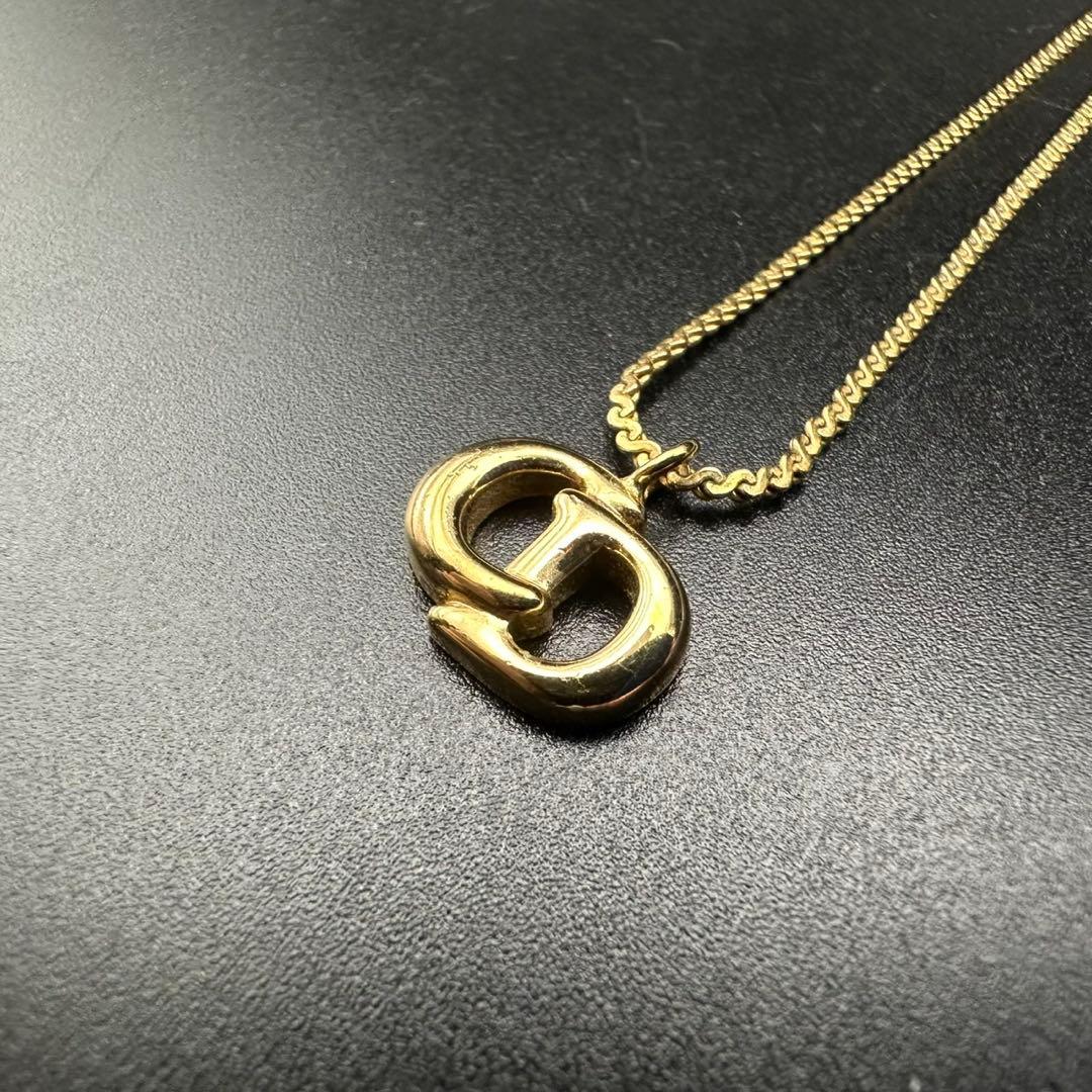 極美品✨　Dior　ネックレス　CD ロゴ　ラインストーン　希少　刻印　1563