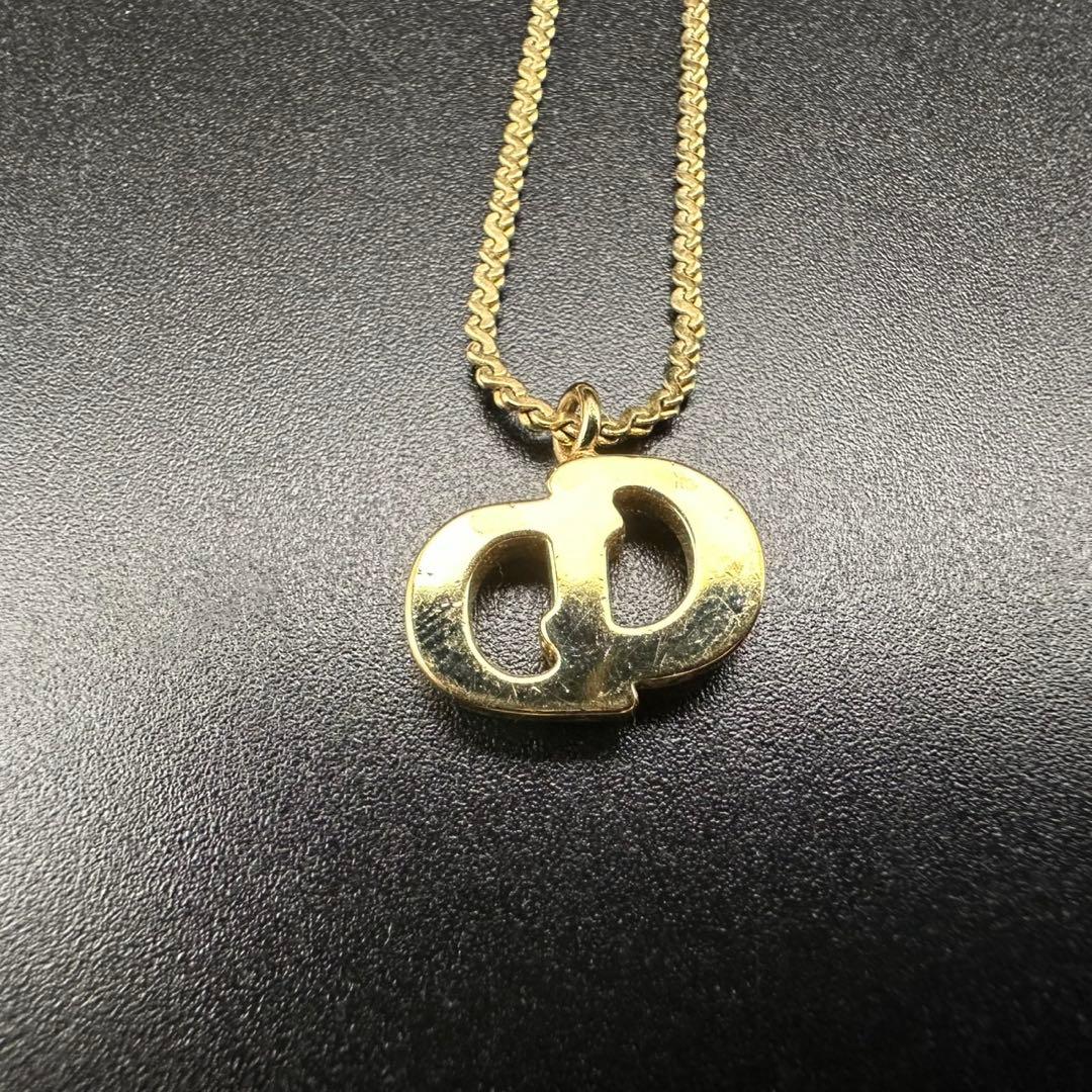 極美品✨　Dior　ネックレス　CD ロゴ　ラインストーン　希少　刻印　1563