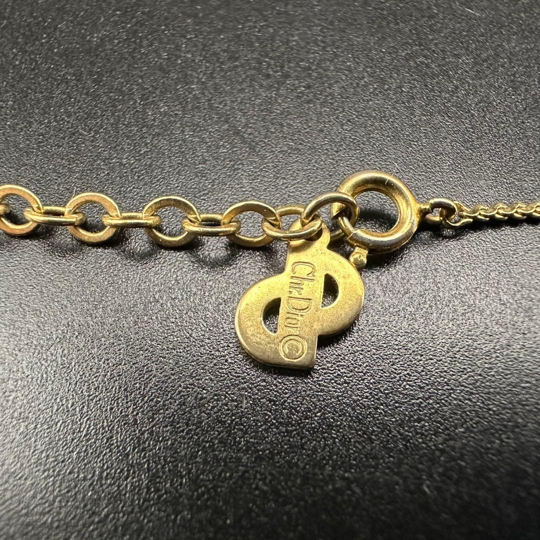 極美品✨　Dior　ネックレス　CD ロゴ　ラインストーン　希少　刻印　1563