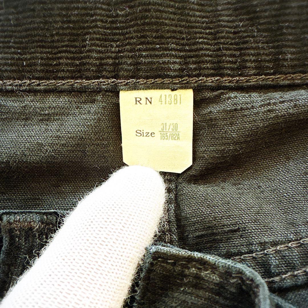 ダブルアールエル　コーデュロイ　パンツ　メンズ　黒　ブラック　L 防寒　ズボン